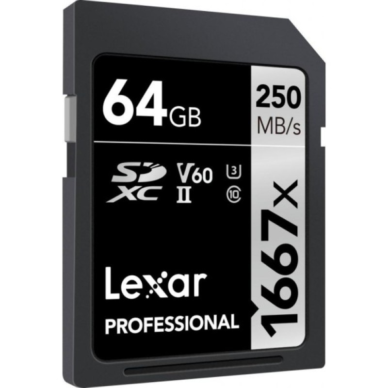 Карта пам'яті Lexar 64GB SDHC class 10 UHS-II 1667x (LSD64GCB1667)