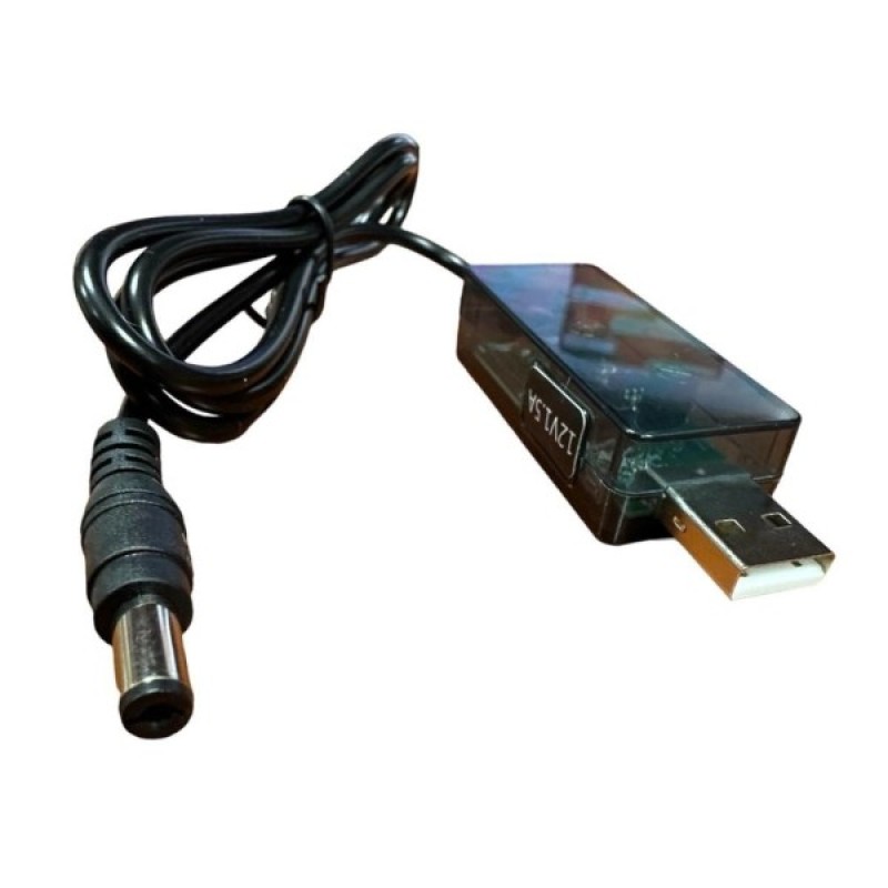 Кабель живлення USB to DC 5.5x2.1mm 0.8m 12V 1.5A XoKo (DC-5-12-1,5A)