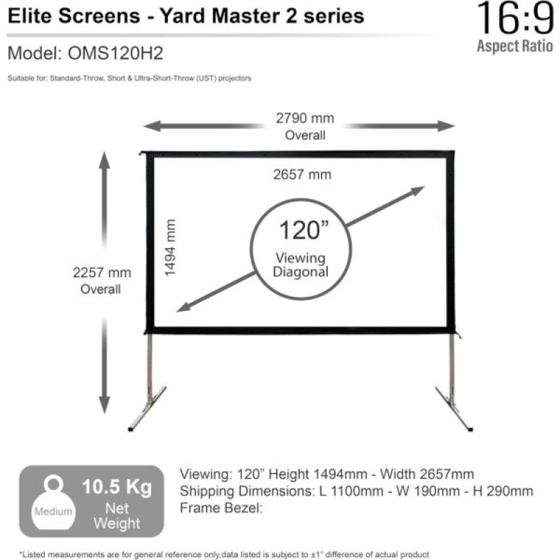 Проекційний екран Elite Screens OMS120H2