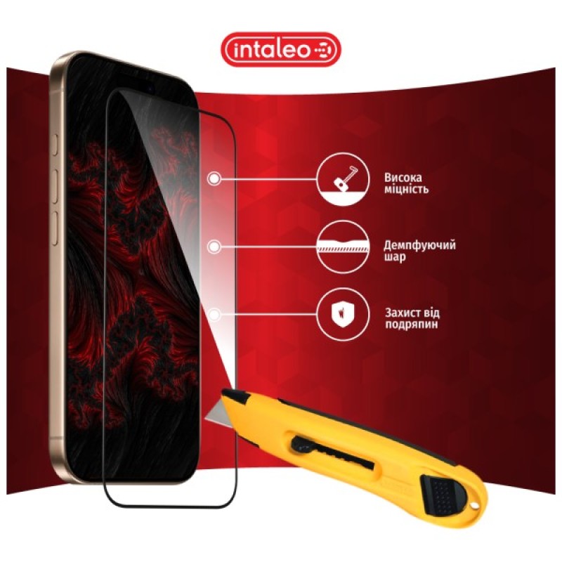 Скло захисне Intaleo Full Glue Apple iPhone 16 Pro Black (1283126593802)