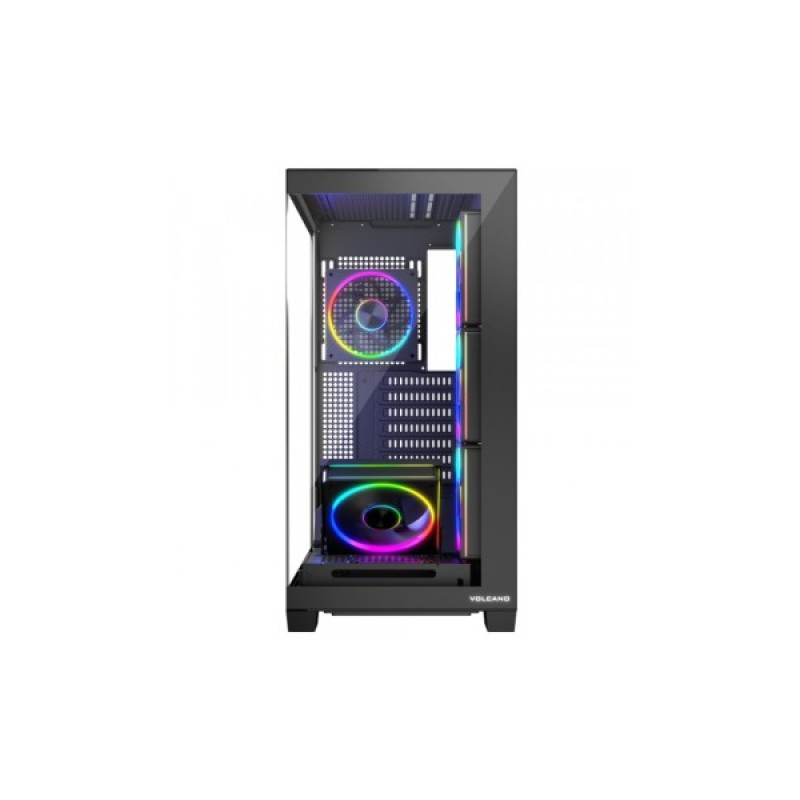 Корпус Modecom VOLCANO STELLAR ARGB MIDI 5x120mm fans BLACK (AT-STELLAR-5F-ARGB-10)