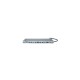 Концентратор Voltronic USB-C 12-in-1 USB-C + 2xUSB 2.0 + USB 3.0 + 2xHDMI + VGA + SD/TF + RJ45 + 3.5mm + PD 0.1m silver (YT-HTC12in1)