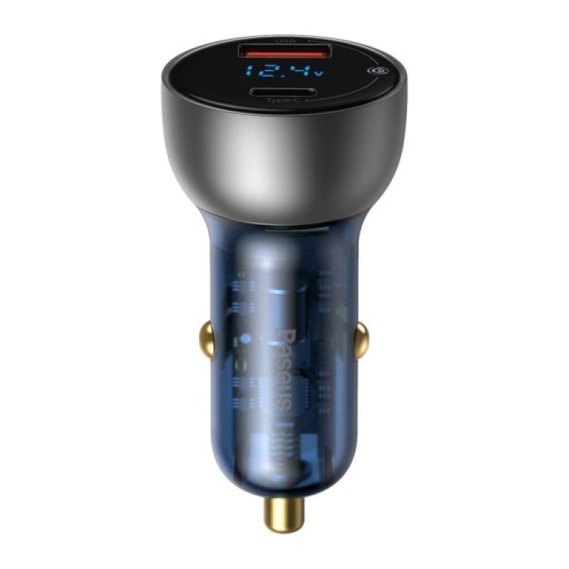 Зарядний пристрій Baseus Particular Digital Display QC+PPS Dual Quick Charger Car Charger 65W Shallow tarnish (CCKX-C0A)