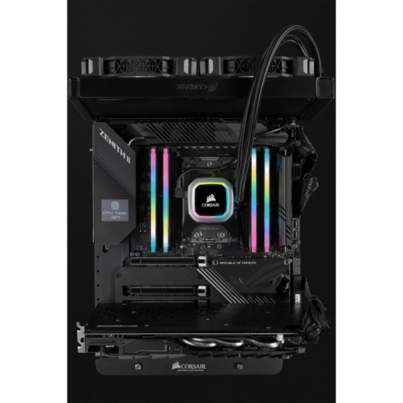 Модуль пам'яті для комп'ютера DDR4 16GB (2x8GB) 3600 MHz Vengeance RGB Pro SL Black Corsair (CMH16GX4M2Z3600C18)