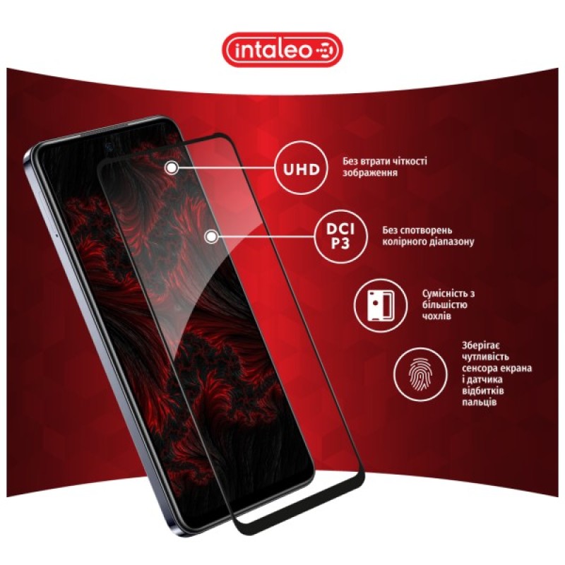 Скло захисне Intaleo Full Glue Infinix Hot 40i Black (1283126588945)