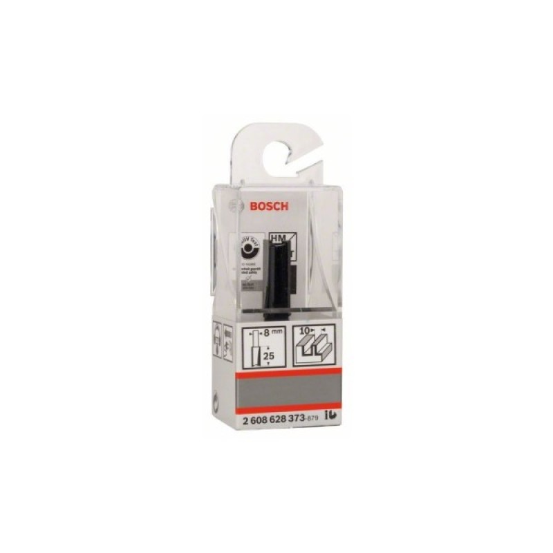 Фреза Bosch Professional пазова з двома лезами, Std, S8, D10, L25.4 (2.608.628.373)