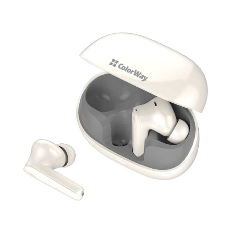 Навушники ColorWay Slim TWS-1 Earbuds Long Life Beige (CW-TWS1BE)