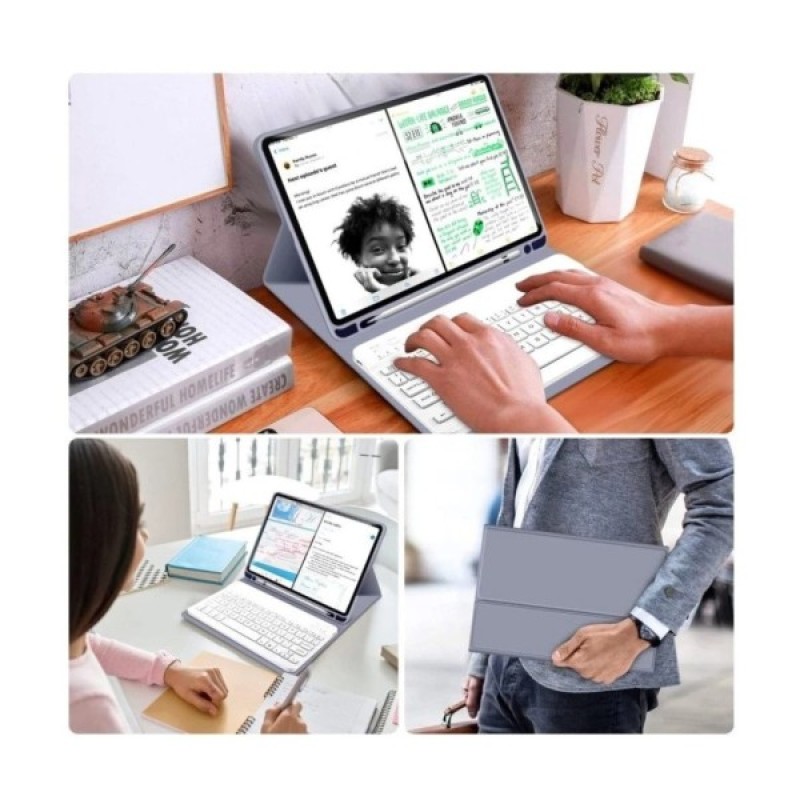 Чохол до планшета BeCover with keyboard Apple iPad Pro 11" M4 2024 Purple (713002)