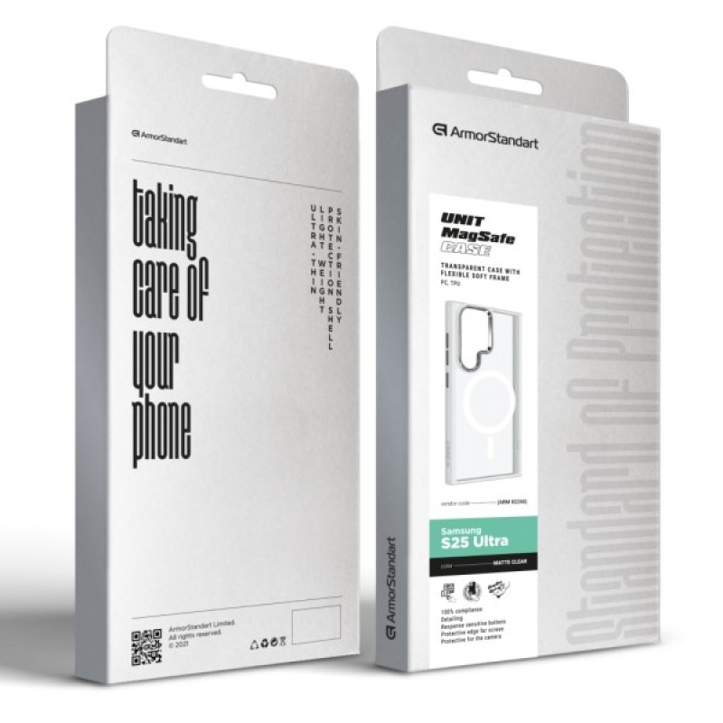 Чохол до мобільного телефона Armorstandart Unit MagSafe Samsung S25 Ultra Matte Clear Silver (ARM82266)