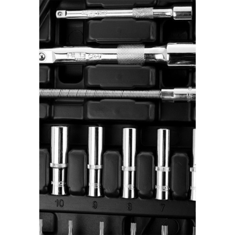 Набір інструментів Neo Tools 94шт, 1/2", 1/4", CrV, кейс (10-062)