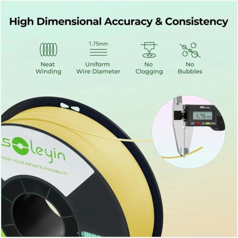 Пластик для 3D-принтера Creality Soleyin 1кг, 1.75мм, black (3301010500)