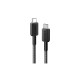 Дата кабель USB-C to USB-C 1.8m nylon 322 black Anker (A81F6G11)