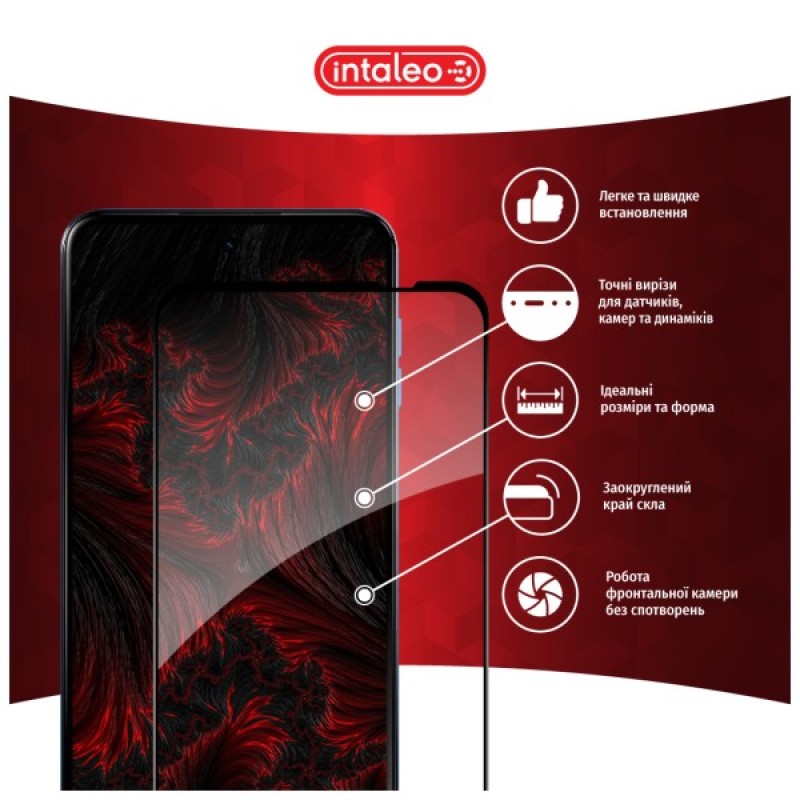 Скло захисне Intaleo Full Glue Moto G54 Black (1283126582431)