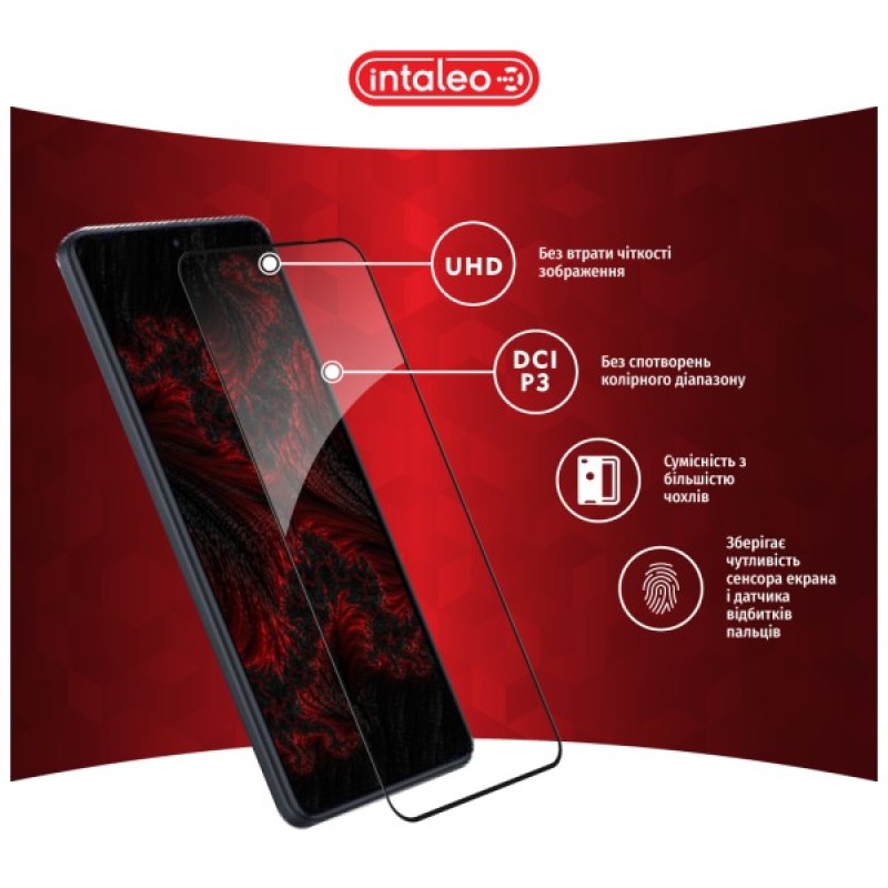 Скло захисне Intaleo Full Glue Xiaomi Redmi K60 Black (1283126589867)