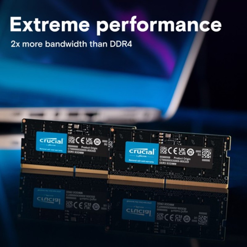 Модуль пам'яті для ноутбука SoDIMM DDR5 64GB (2x32GB) 4800 MHz Micron (CT2K32G48C40S5)