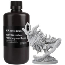 Фотополімерна смола ELEGOO Resin, Water Washable 8K, 1кг, white smoky (50.103.0140)