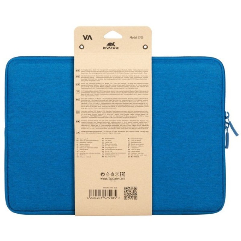 Чохол до ноутбука RivaCase 13.3" 7703 Suzuka Azure Blue (7703Azure Blue)