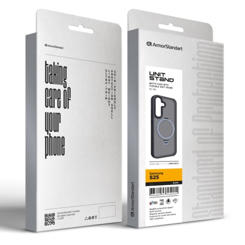 Чохол до мобільного телефона Armorstandart Unit Stand Samsung S25 Black (ARM82857)