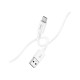 Дата кабель USB 2.0 AM to Micro 5P 1.0m Magic silicone X87 white HOCO (6931474783226)