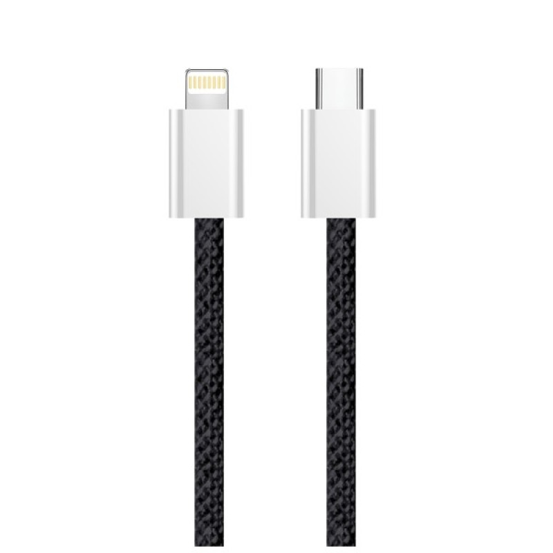 Дата кабель USB-C to Lightning 2.0m (PDF Fast Charging 27W) black ColorWay (CW-CBPDCL068-BK)
