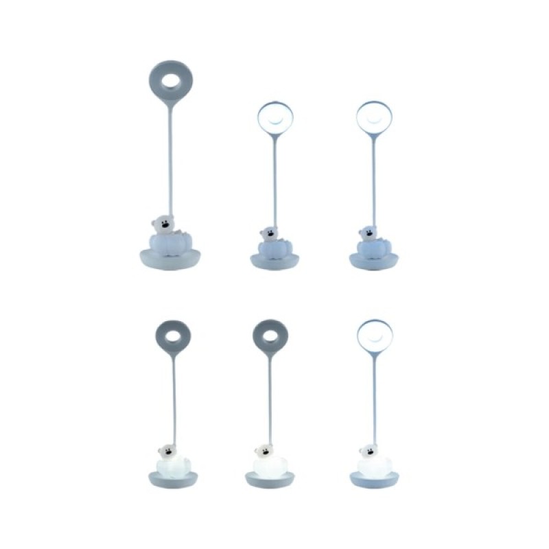 Настільна лампа Kite Cloudy Bear LED з акумулятором, біла (K24-493-2-1)