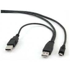Кабель для передачі даних USB 2.0 AMx2 to Mini 5P 0.9m Cablexpert (CCP-USB22-AM5P-3)