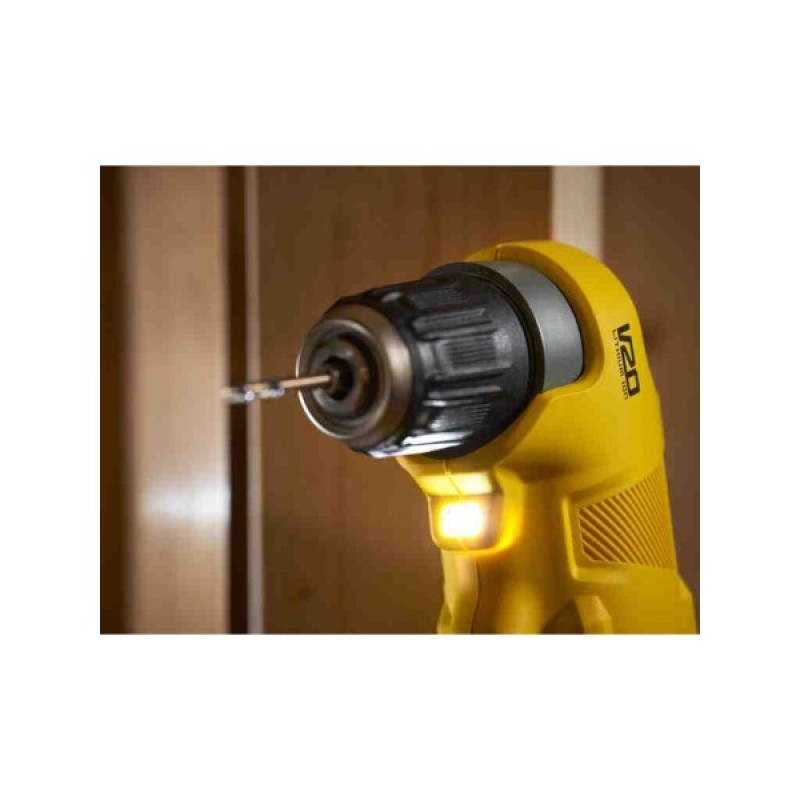 Дриль Stanley кутова FATMAX® V20, Li-lon 18V, 45 Нм, 0-600/1900 об/хв (без АКБ та ЗП) (SFMCD750B)