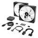 Кулер до корпусу Corsair iCUE Link QX140 RGB PWM PC Fans Starter Kit with iCUE LINK System Hub (CO-9051004-WW)