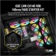 Кулер до корпусу Corsair iCUE Link QX140 RGB PWM PC Fans Starter Kit with iCUE LINK System Hub (CO-9051004-WW)