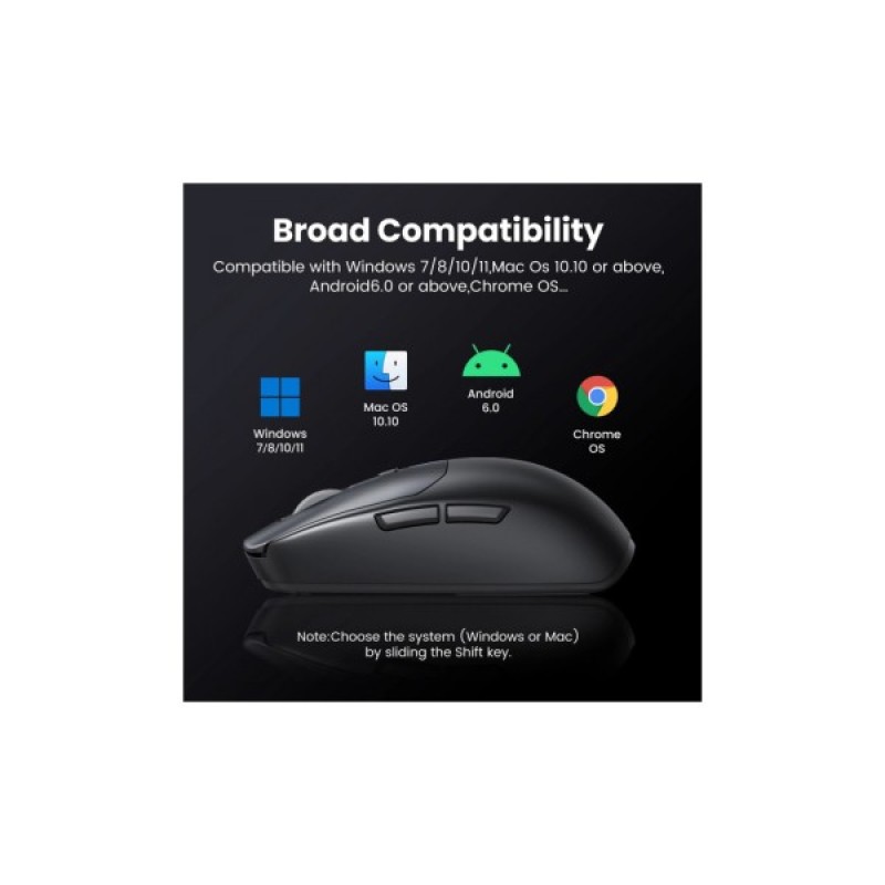 Мишка Ugreen MU103 Wireless/Bluetooth Black (90539)