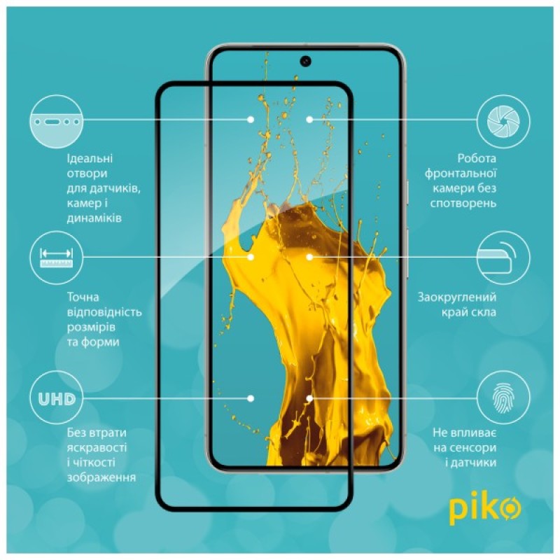 Скло захисне Piko Full Glue Google Pixel 8 Pro Black (1283126582752)