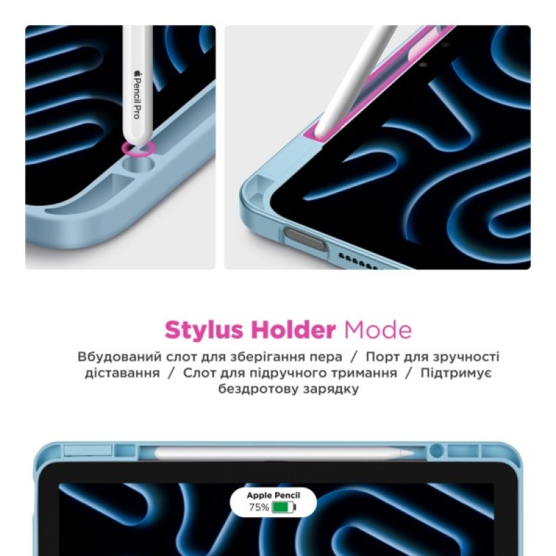 Чохол до планшета Armorstandart Y-Type PEN Samsung Galaxy Tab S9 / S9 FE / S10 FE Blue (ARM85519)