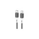 Дата кабель USB-C to USB-C 1.0m 3A 60W silicone black BOROFONE (6974443384802)