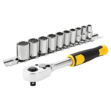 Набір головок Stanley торцевих 1/4" 10 шт, з тріскачкою (STMT82666-0)