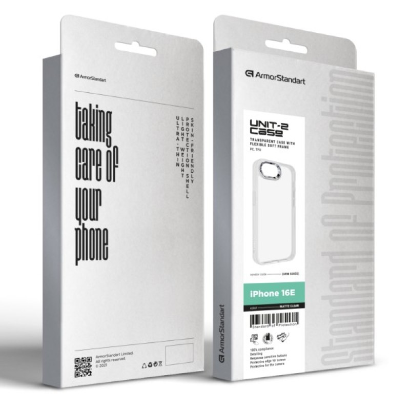 Чохол до мобільного телефона Armorstandart UNIT2 Apple iPhone 16e Matte Clear (ARM83855)