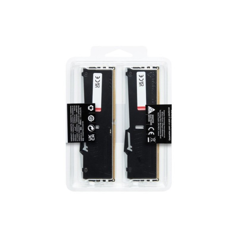 Модуль пам'яті для комп'ютера DDR5 128GB (2x64GB) 5600 MHz Beast RGB Kingston Fury (ex.HyperX) (KF556C40BBAK2-128)