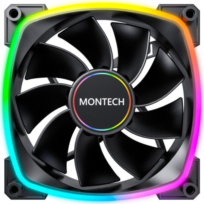 Кулер до корпусу MONTECH RX140 PWM BLACK