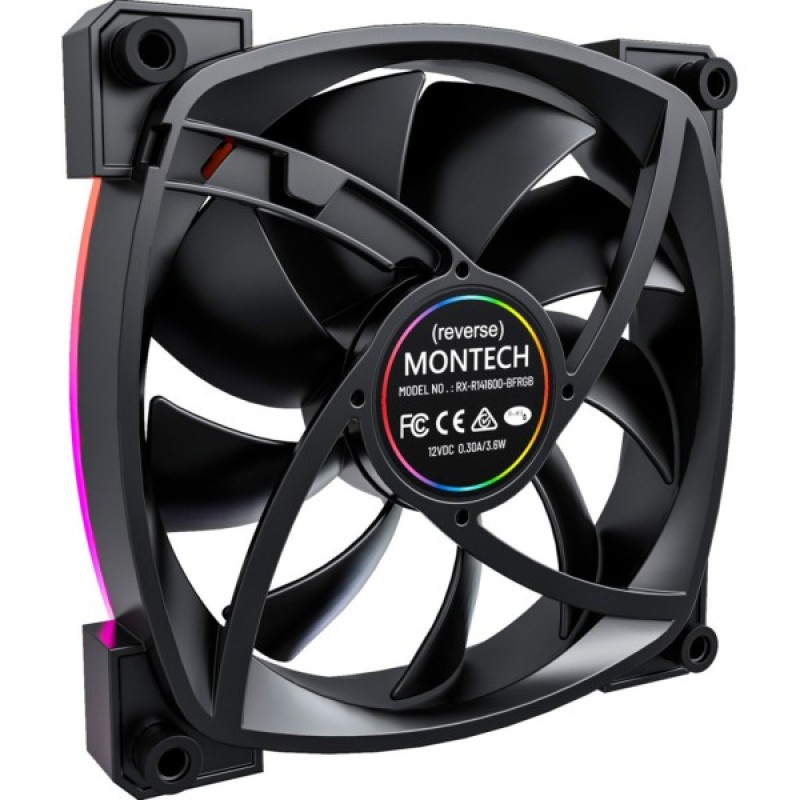 Кулер до корпусу MONTECH RX140 PWM BLACK