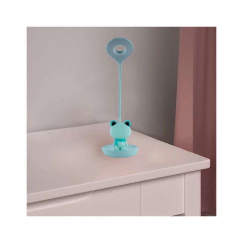 Настільна лампа Kite Froggy LED з акумулятором, зелена (K24-492-3-4)