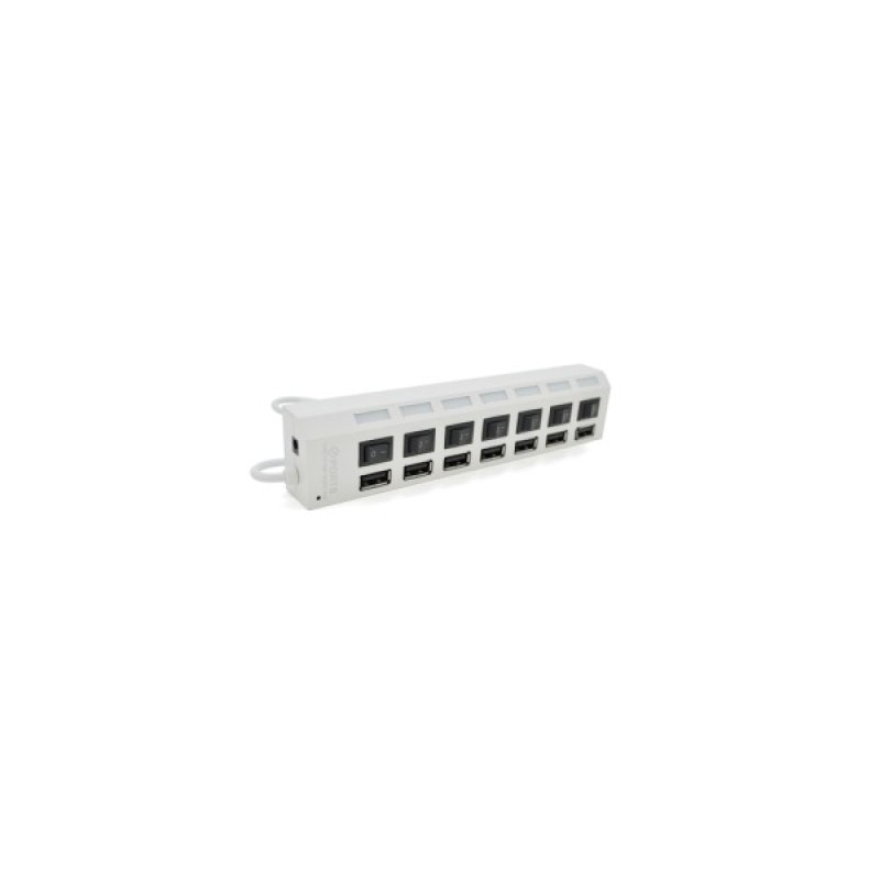 Концентратор Voltronic USB 2.0 to 7xUSB with switches white (YT-H7SHS-W)