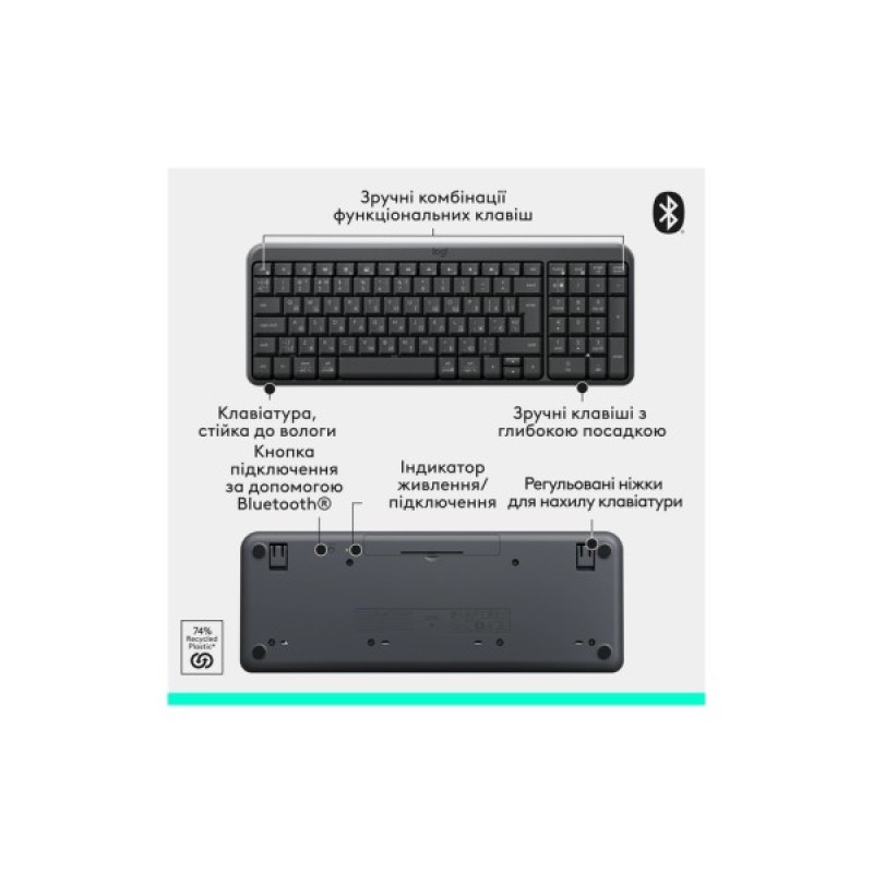 Комплект Logitech MK250 Bluetooth/Wireles UA Graphite (920-013823)