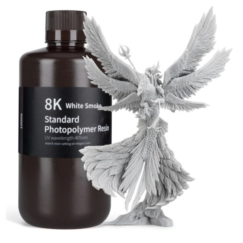 Фотополімерна смола ELEGOO Resin, Standard 8K 1кг, white smoke (50.103.0131)