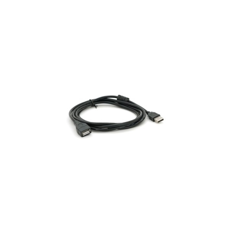 Дата кабель USB 2.0 AM/AF 2.0m ferrite black Voltronic (YT-AM/AF-2.0B)