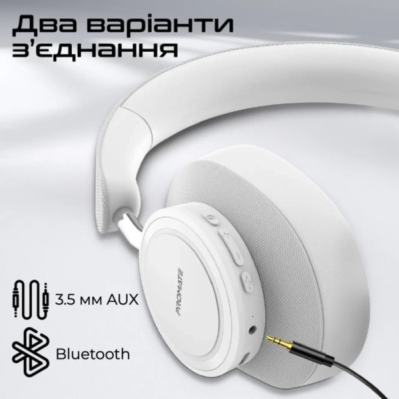 Навушники Promate Takt White (takt.white)