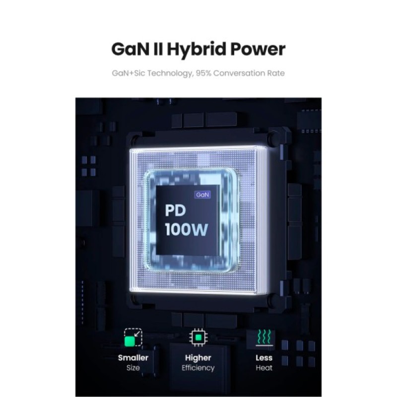 Зарядний пристрій Ugreen 4xUSB 100W Nexode Pro (3хUSB-C+USB-A+2хSchuko) CD270 (60167)