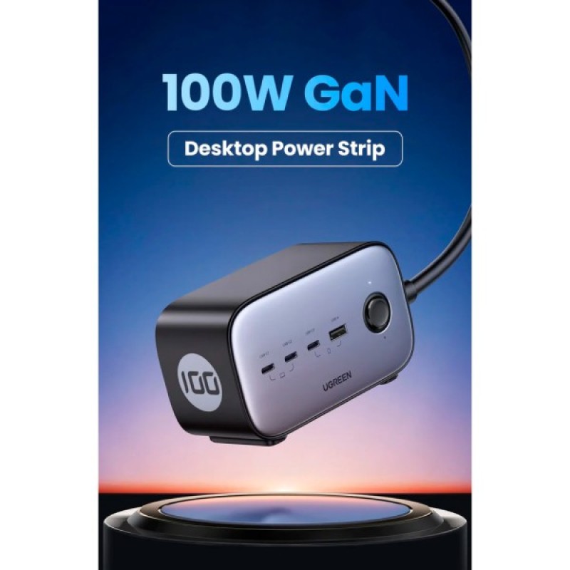 Зарядний пристрій Ugreen 4xUSB 100W Nexode Pro (3хUSB-C+USB-A+2хSchuko) CD270 (60167)