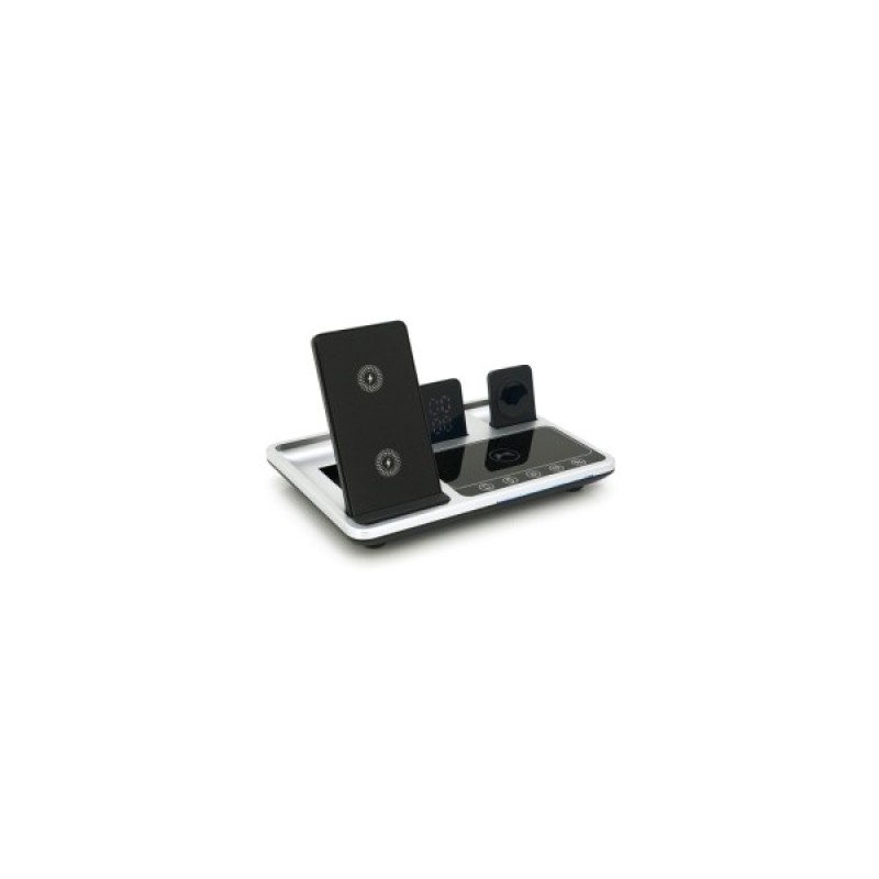 Зарядний пристрій Voltronic 4-in-1 Wireless Charging Station Smartphone + Watch + Earbuds black silver (BZ/R-11)