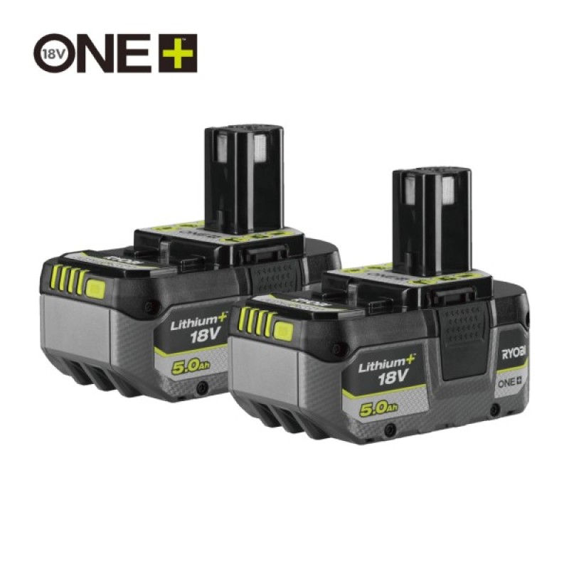 Набір акумулятор + зарядний пристрій Ryobi ONE+ RB1850X2 18V, 2х5Ah (5133005305)