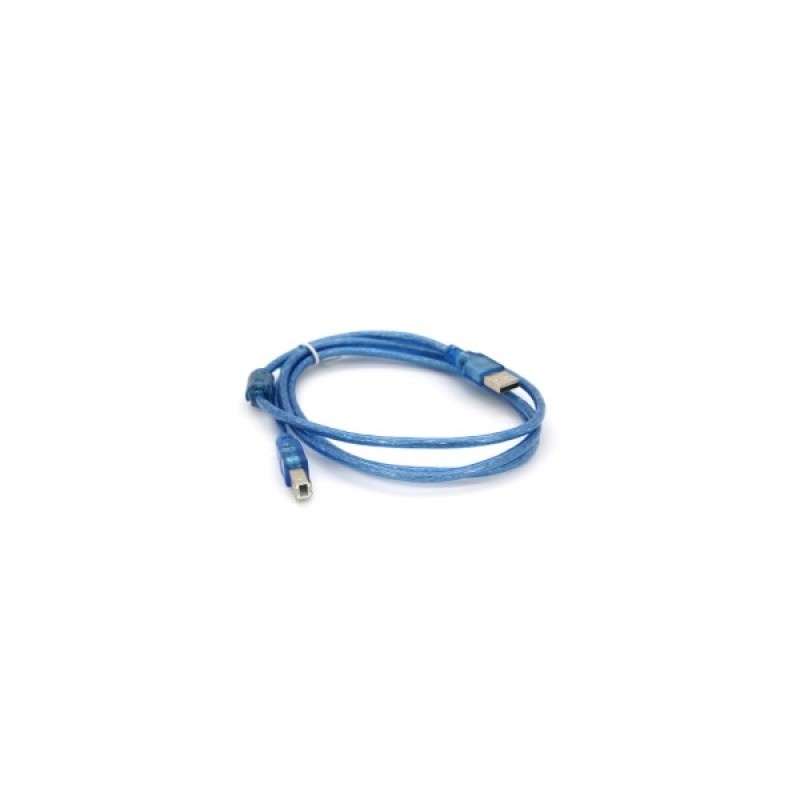 Кабель для принтера USB 2.0 AM/BM 1.5m 2x ferrite transparent Voltronic (YT-AM/BM-1.5T)