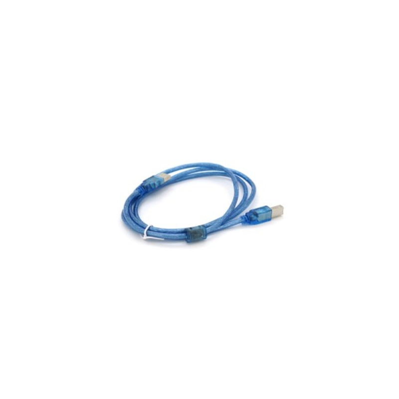 Кабель для принтера USB 2.0 AM/BM 1.5m 2x ferrite transparent Voltronic (YT-AM/BM-1.5T)